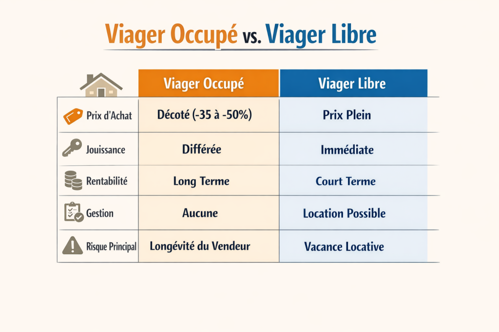 viager occupé vs viager libre